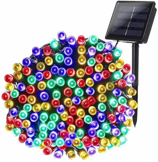 Joomer Solar Christmas Lights, 72ft 200 LED 8 Modes Solar String Lights, Waterproof Solar Fairy Lights for Garden, Patio, Home, Wedding, Party, Christmas Decorations (Multi-Color)