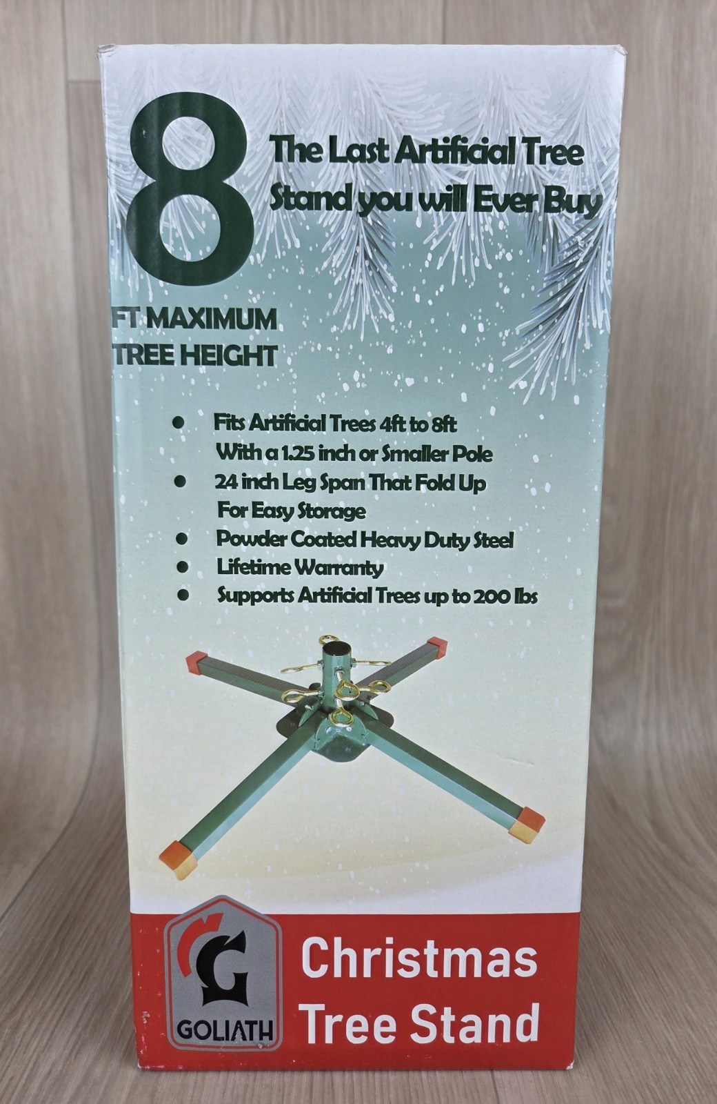 Heavy welded-steel Christmas tree stand
