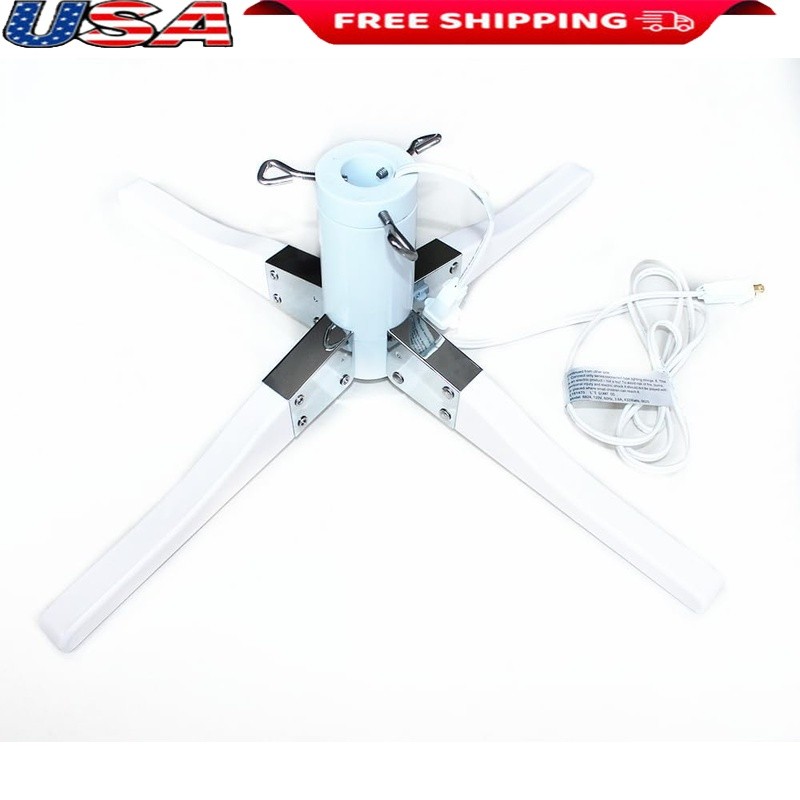 Rotating Christmas tree stand with power outlet